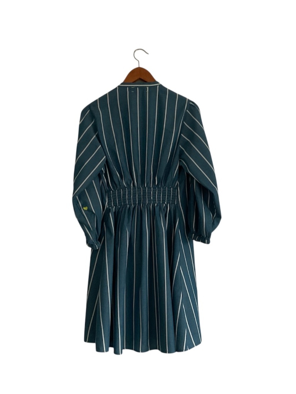 Kerri Rosenthal Audrey Striped Smocked Dress Sz S Blue & White Costal Hamptons - Picture 4 of 12